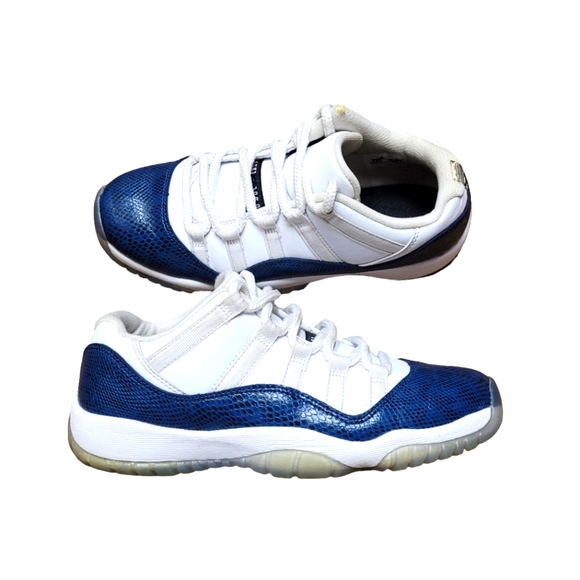 Nike Air Jordan 11 Retro Low Snake Navy CD6847-102 Size 7Y Women's